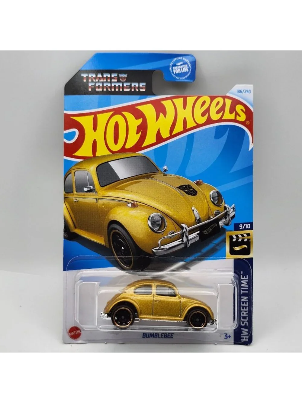 Hot Wheels Transformers Bumblebee Gold VW Beetle Bug HW Screen Time 9/10 185/250